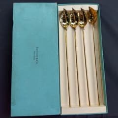 ◆非売品 特注 共箱付！ティファニー マドラー アリ/蟻4匹 銀製/SV925 ◇非売品 特注 共箱付！ティファニー マドラー アリ/蟻4匹 銀製