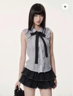 Andwang Classical Ribbon Frill Top - メルカリ