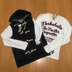 新品 フード付きベストアンサンブル&Tシャツ 3点セットのサムネイル