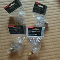 【未使用】ミニクリプトン電球  60W 4個セットのサムネイル