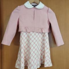 L-demi 女の子 フォーマル 115 ピンク 入学式 ワンピースセットのサムネイル
