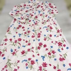 ブランドシャツワンピースCecil McBee 花柄長袖シャツワンピース