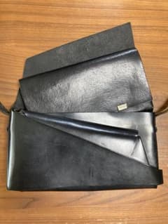 美品】所作 ブライドルレザー ショルダーバッグ ロングウォレット 鮫