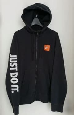 Nikeナイキ○JUST DO IT. ブラックパーカー - メルカリ