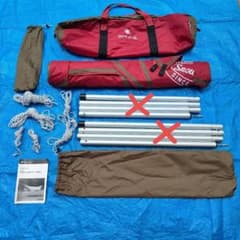 snowpeak FES-101クラシックヘキサタープL＋ポール2本セット - メルカリ
