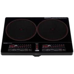 山善 YEK-1456G 2口IH調理器 ブラックのサムネイル