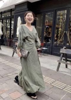 アパルトモン　ドゥーズィエムクラス　 リネン マダムドレス お値下中アパルトモン☆Linen Madam Dress 2way マダムドレス - メルカリ