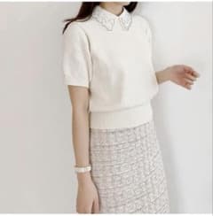 即発送♡【新品未使用】ENEU ハンナミ 襟 ニット 半袖 トップス  