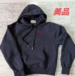 ami PARIS アミパリス 美品 ハートロゴパーカー ネイビーXXS - メルカリ