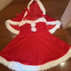 サンタコスプレ衣装 フード付きケープ付のサムネイル