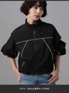 PAGEBOY パイピングショートブルゾン ブラック 春アウターのサムネイル