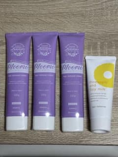 【値下げ】ムーモ新品3個　パイナップル&ソイミルク１度使用１個おまけ　セットのサムネイル