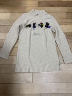 アルベロベロ／オレボレブラ 刺繍モチーフ ハイネックニット ベージュ