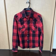 JACKROSE 赤黒チェック ネルシャツ サイズ3のサムネイル