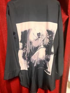 NIER BACK GRAPHIC LONG SHIRT 黒のサムネイル