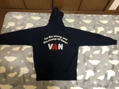 VAN スエット 厚手パーカー バックロゴ刺繍 LL 体型大きい方にオススメのサムネイル