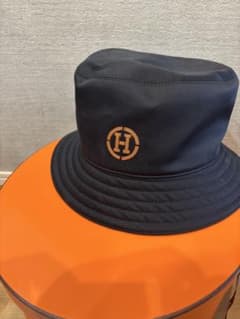 HERMES ハット ブラック 38 ロゴ エルメス バケット - メルカリ