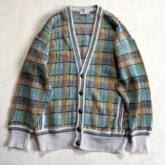 西ドイツ製】Etienne Aigner チェック ヴィンテージ カーディガン 