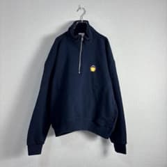 アクメトラビ ADLV SMILEY ハーフジップ スウェット ネイビー