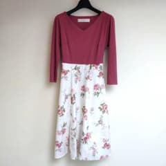 tocco closet 花柄ワンピース ピンク Vネック Aラインのサムネイル