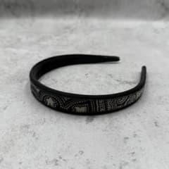 4441 美品 ETRO カチューシャ ブラック ホワイト モノクロ ペイズリーのサムネイル