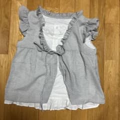 Luri さん専用 フリル チェック柄 ブラウス 重ね着風のサムネイル