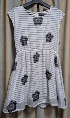 MARY QUANT デイジー柄 ノースリーブ ミニワンピース M