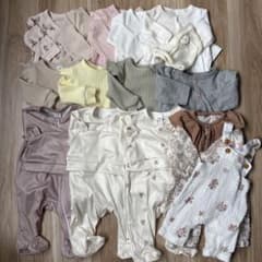 ベビー服 ロンパース まとめ売り 0-1M 新生児　50・60 女の子のサムネイル
