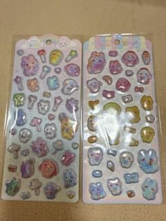 すくっとたっちさん ぷくきらシール 2枚セットのサムネイル