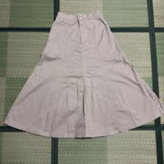 UNIQLO ベージュ ロング フレアスカート