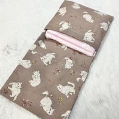 위생 케이스 흰 고양이 모카 브라운 쿠스미 컬러 S9743