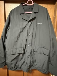 RVCA ナイロンコーチジャケットブラック バックプリントのサムネイル