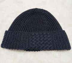 ルイヴィトン ニットキャップ ビーニー ネイビー ウール100% 帽子 LV ルイヴィトン ニットキャップ ビーニー ネイビー ウール100% 帽子 LV