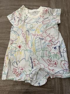 moujonjon ロンパース 落書き風プリント 70cmのサムネイル