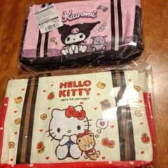 ハローキティとKuromi　保温、保冷巾着トートバッグ2種類のサムネイル