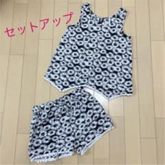 バラ花様専用！！セットアップ♡花柄 モノトーン 裾フリンジのサムネイル