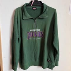GENUINE Dickies ハーフジップ スウェット グリーン Mのサムネイル