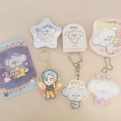 BT21 KOYA RM 세트(클리어 카드·키 홀더·캔 배치·클립)