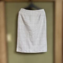 グレンチェック柄 タイトスカート ひざ下丈のサムネイル