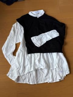AMERICAN HOLIC レイヤードブラウス ニットセット M
