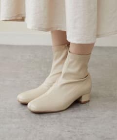 3.5cmヒール ローヒール ストレッチブーツのサムネイル