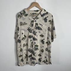 PINO BAZZO 半袖シャツ XXL マルチカラー 総柄 古着　ヴィンテージのサムネイル