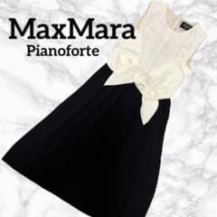 MaxMara ピアノフォルテ イタリア製 ウエストマーク ワンピース M