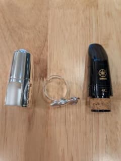 【美品】YAMAHA　E♭Cl マウスピースECL-4C　リガチャー・キャップ付 美品】ヤマハ E♭Cl マウスピースECL-4C リガチャー・キャップ付