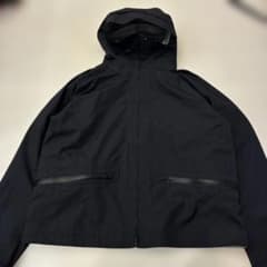 美品 POLIQUANT テックジャケット ナイロン ブラック パーカー フード 