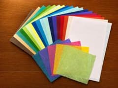 和紙 色和紙 23枚 23色 まとめ売り ハンドメイド ちぎり絵 工作のサムネイル