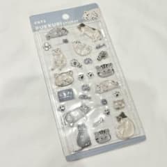 cats PUKKURI sticker ニトリ デコホーム ぷっくりシールのサムネイル
