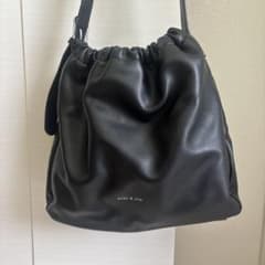 フェイクレザー ショルダーバッグ ブラックのサムネイル