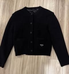 BOSS golf黒 ニットカーディガン ストライプ BOSS golf黒 ニットカーディガン ストライプ - メルカリ