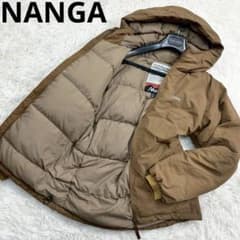 ナンガ　parka ダウンジャケット　フード　ナイロン　防寒　キャメル　M ナンガ parka ダウンジャケット フード ナイロン 防寒 キャメル M